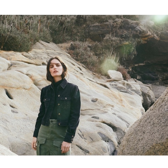 NWT BOYISH 90s Olive Green Canvas Twill Military Cargo Pocket Utility Skirt 2 - Picture 3 of 8